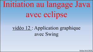Initiation au langage Java avec eclipse vidéo 01