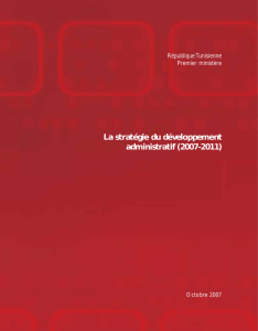 La stratégie du développement administratif (2007