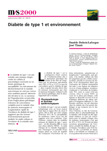 Diabète de type 1 et environnement - iPubli