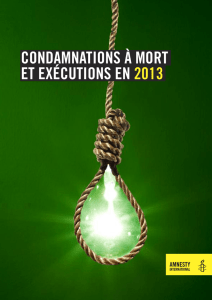 rapport peine de mort 2013 - Amnesty international Algérie
