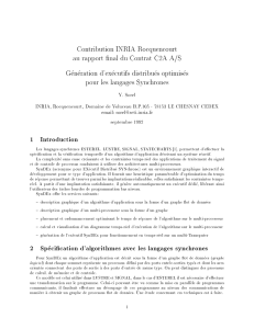Contribution INRIA Rocquencourt au rapport nal du Contrat C2A A