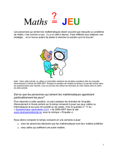 JEU Maths - Census at School Canada