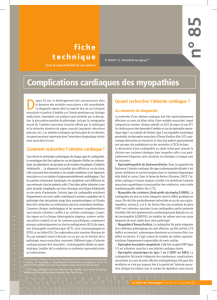Complications cardiaques des myopathies