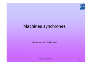 Machines synchrones
