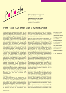 Post-Polio-Syndrom und Beweisbarkeit - ASPr-SVG