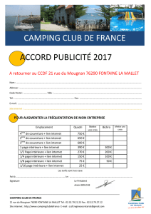CAMPING CLUB DE FRANCE ACCORD PUBLICITÉ 2017