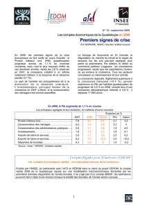 Les comptes économiques de la Guadeloupe en 2008