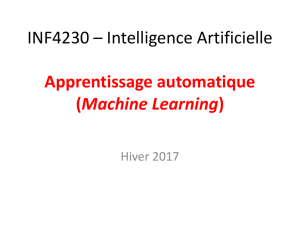 INF4230 – Intelligence Artificielle Réseaux de neurones artificielles
