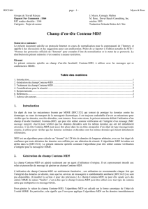 Champ d`en-tête Contenu-MD5 - Toutes les RFC en Français