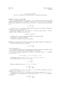 Approximation diophantienne et nombres quadratiques