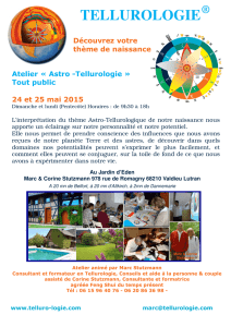 Ateliers Astro Tellurologie Mai 2015