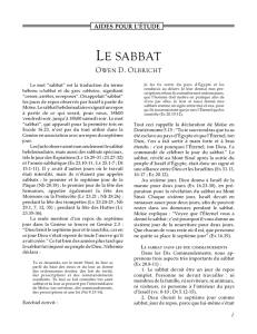 le sabbat - Biblecourses.com