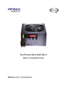 truepower new 650-watt bloc d`alimentation manuel de l