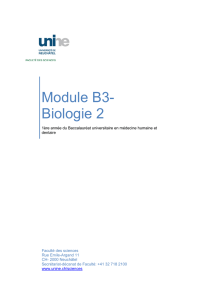 Module B3- Biologie 2