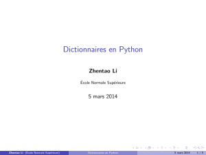 Dictionnaires en Python