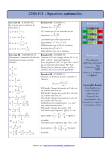 CH01F05 : Equations rationnelles