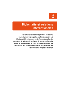 Diplomatie et relations internationales