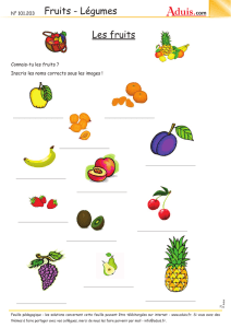 Fruits - Légumes Les fruits