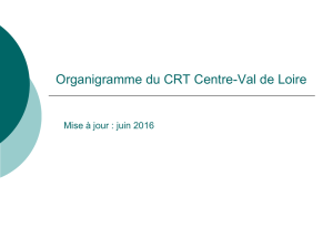 Organigramme du CRT - Tourisme Pro` Centre
