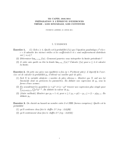 lois binomiales, continues - Institut de Mathématiques de Toulouse