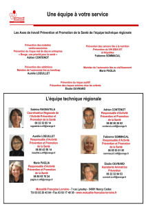 Equipe technique régionale - Mutualité Française Lorraine