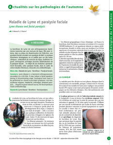 Maladie de Lyme et paralysie faciale - Lyme disease and