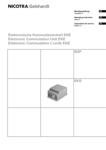 Elektronische Kommutiereinheit EKE Electronic Commutation Unit
