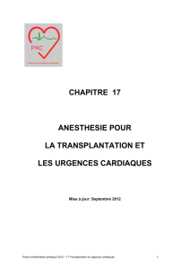 417 Urg Transplant - Précis d`anesthésie cardiaque
