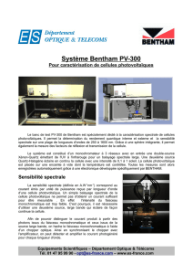 Système Bentham PV-300 - Equipements Scientifiques