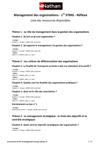 Management des organisations - 1 STMG