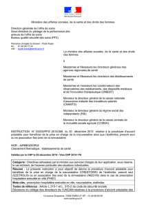 INSTRUCTION N° DGOS/PF2/ 2014/368 du 30