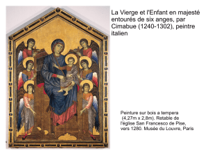 La Vierge et l`Enfant en majesté entourés de six anges - geo-clio