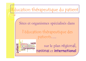 Education thérapeutique du patient mai 2013