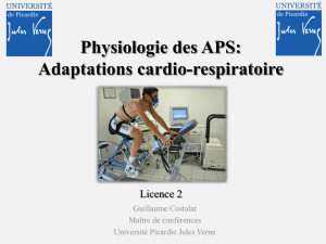 I. Le système cardio-vasculaire - Université de Picardie Jules Verne