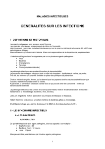 generalites sur les infections