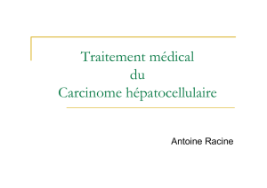 Traitement médical du Carcinome hépatocellulaire