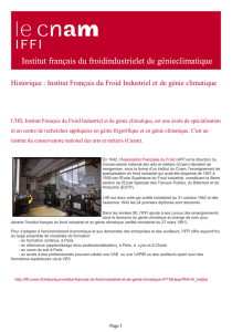 Institut Français du Froid Industriel et de génie climatique - IFFI