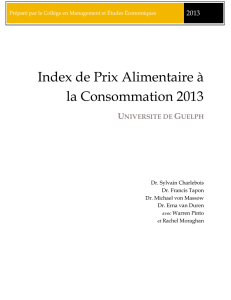Université de Guelph - Index de prix alimentaire à la consommation