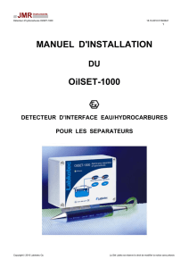 MANUEL D`INSTALLATION OilSET-1000