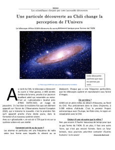 Une particule découverte au Chili change la perception de l`Univers