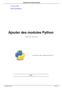 Ajouter des modules Python