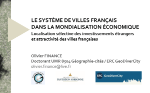 Le système de villes français dans la mondialisation économique