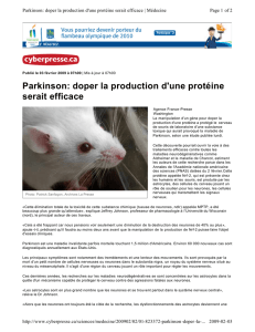 Parkinson: doper la production d`une protéine serait