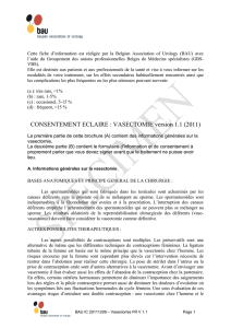 CONSENTEMENT ECLAIRE : VASECTOMIE version 1.1 (2011)