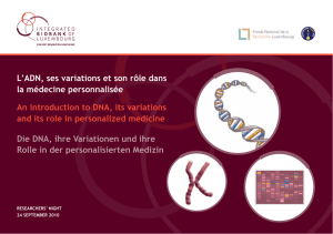 L`ADN, ses variations et son rôle dans la médecine personnalisée