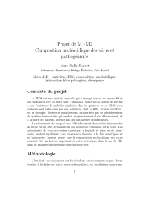 Projet de M1-M2 Composition nucléotidique des virus et pathogénicite