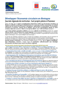 Développer l`économie circulaire en Bretagne Journée régionale de
