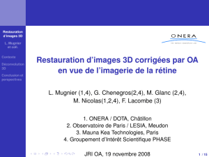 Restauration d`images 3D corrigées par OA en vue de l`imagerie de
