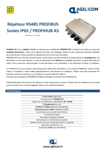 Répéteur RS485 PROFIBUS 5voies IP65 / PROFIHUB A5