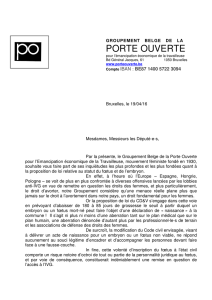 Version pdf - GROUPEMENT BELGE DE LA PORTE OUVERTE